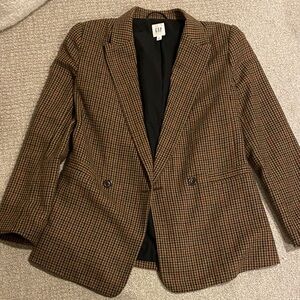 GAP Brown Checkered Blazer